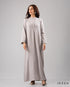 Heavy Polyester A line Dress With Lantern Sleeve 58731